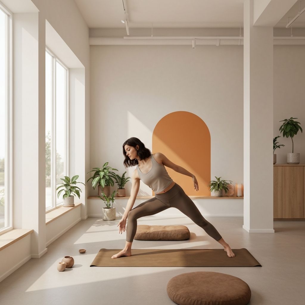 Yoga practice at Pagoda Studio